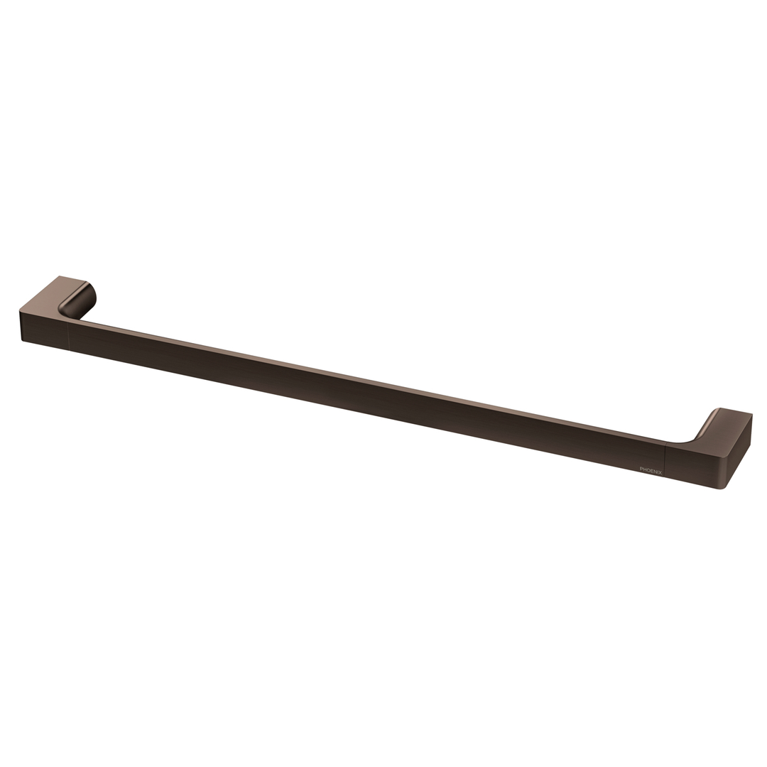 Phoenix Gloss Single Towel Rail 600Mm Brushed Bronze