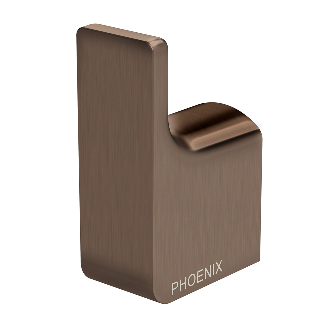 Phoenix Gloss Robe Hook Brushed Bronze