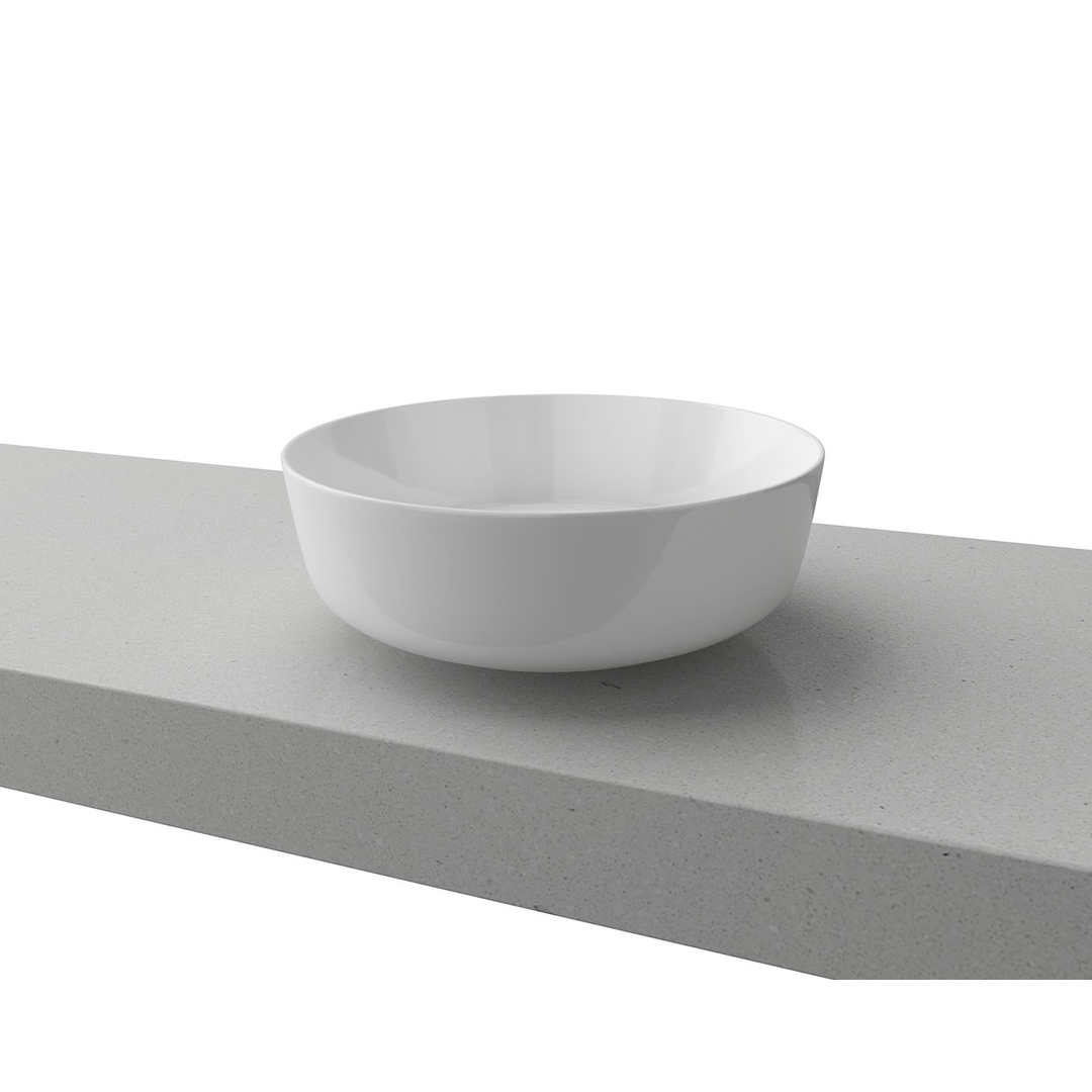 Timberline Gem Ceramic Counter Basin Gloss White