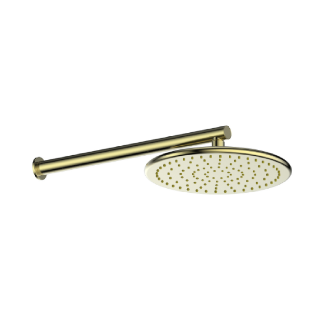 Greens Optima Plus Wall Shower Brushed Brass