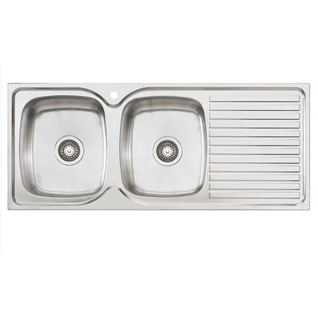 Oliveri Harmony Sink Double Bowl With Drainer 1TH Left HB