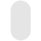 Thermogroup Havana Pill White Framed Mirror - 500X1000Mm - Includes Mirror Demister