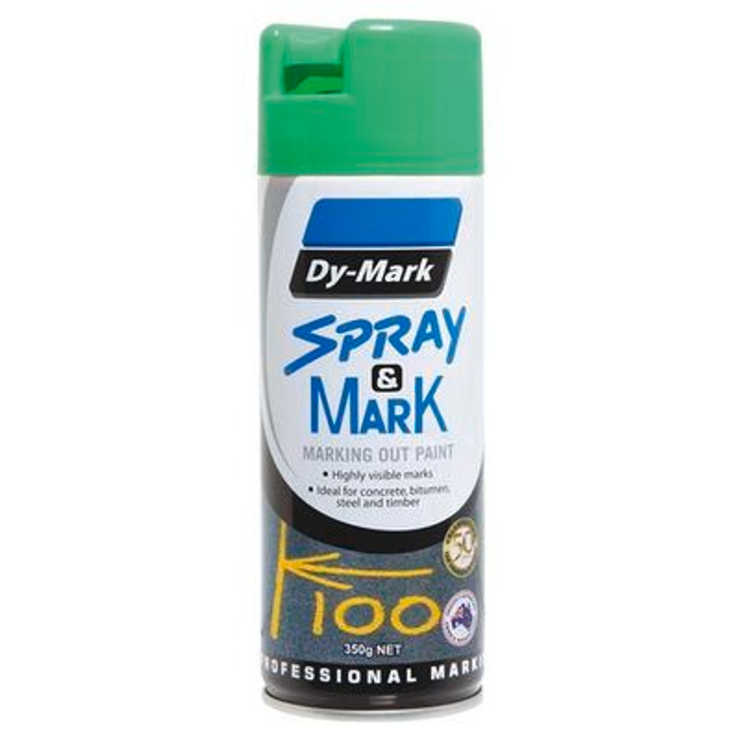 Spray & Mark Marking Paint Aerosol 350G Green (A)