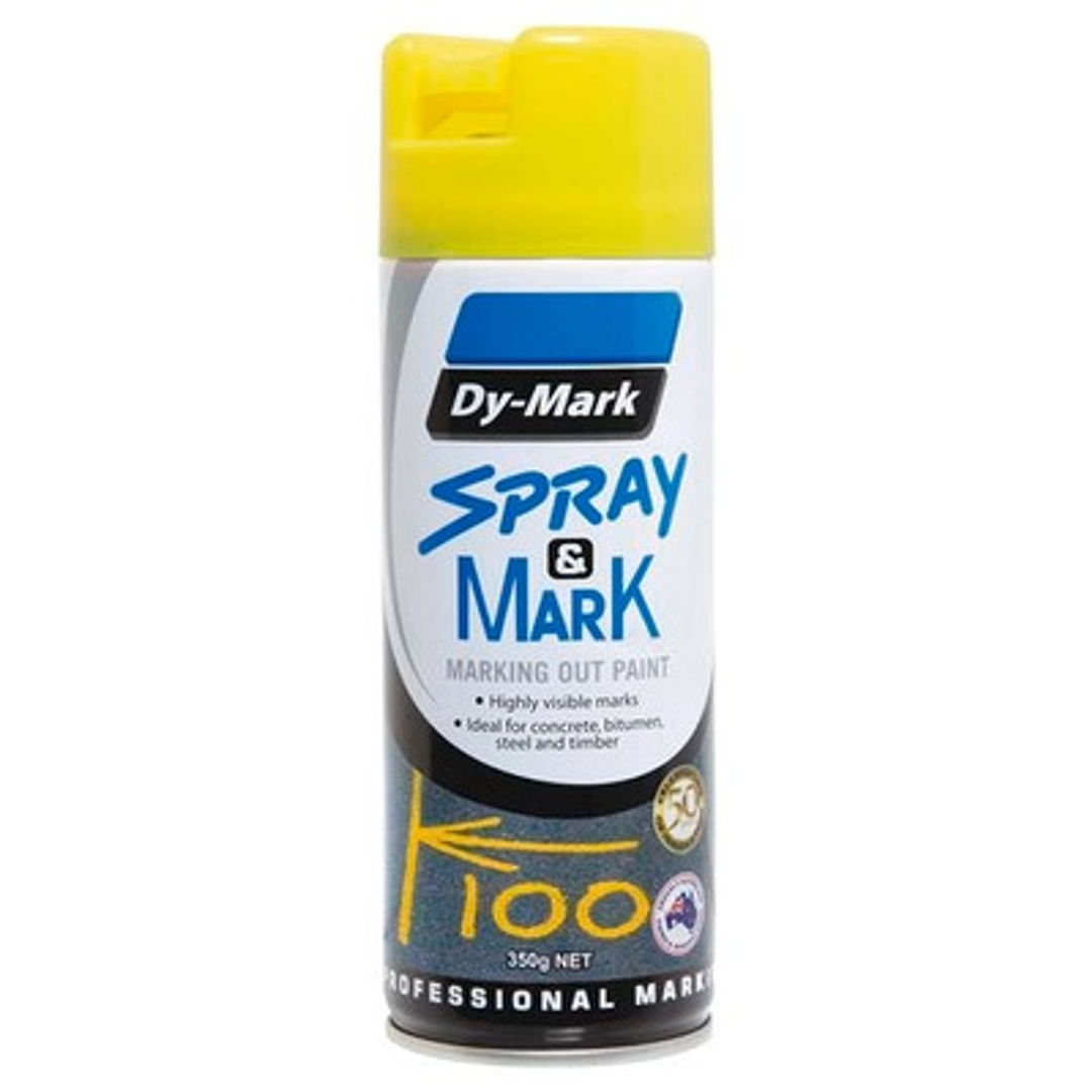 Spray & Mark Marking Paint Aerosol 350G Yellow