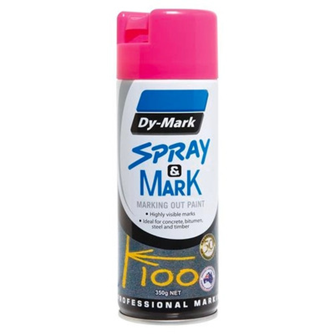 SPRAY & MARK MARKING PAINT AEROSOL 350G FLURO PINK