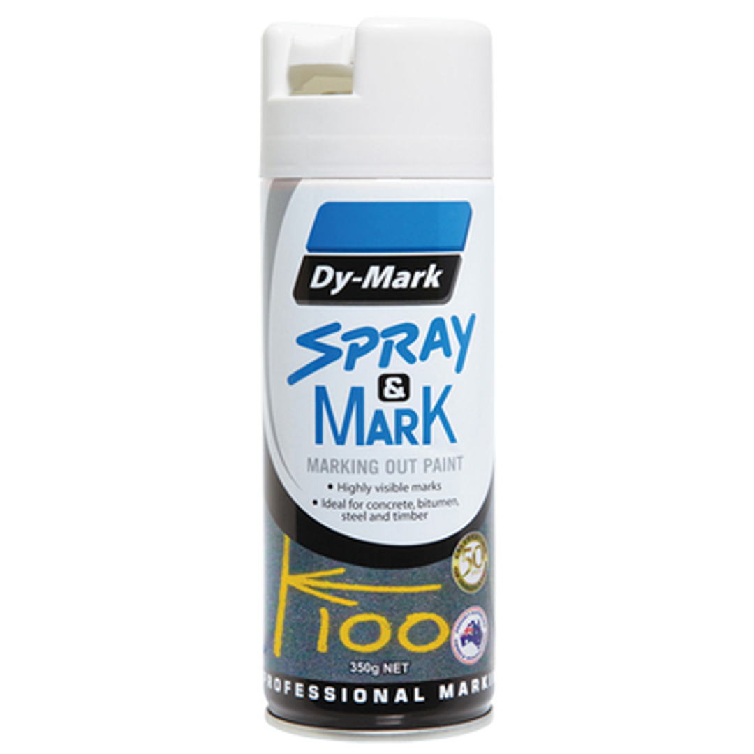 Dy-Mark Spray & Mark Marking Paint Aerosol 350G White
