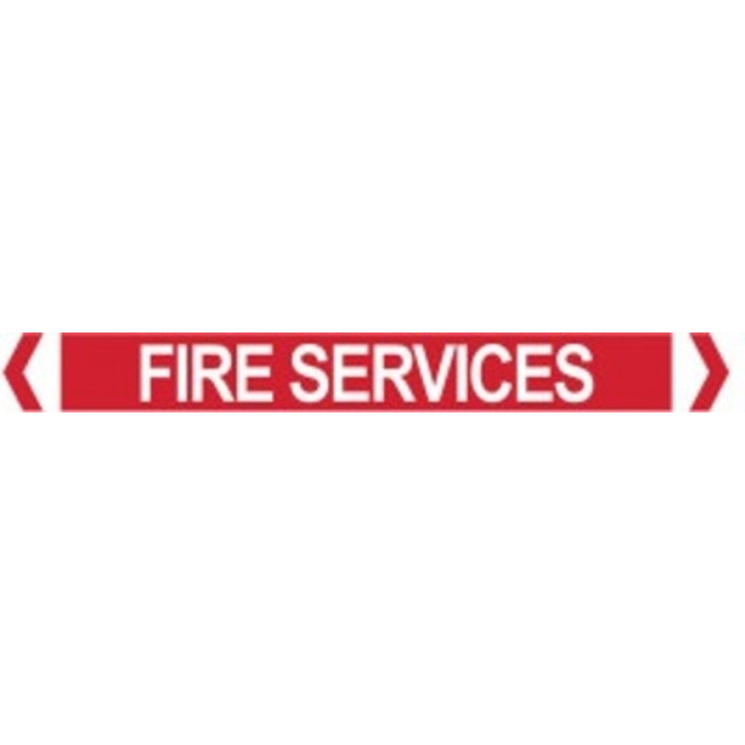 Pipe Marker Sticker (Lge) Fire Service Pipe 10 Pack 400Mm X 50Mm