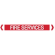 Pipe Marker Sticker (Lge) Fire Service Pipe 10 Pack 400Mm X 50Mm
