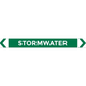 Pipe Marker Sticker (Med) Stormwater Pipe 10 Pack 400Mm X 27Mm