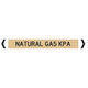 Pipe Marker Sticker (Med) Natural Gas  Kpa 10 Pack 400Mm X 27Mm