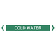 Pipe Marker Sticker (Med) Cold Water 10 Pack 400Mm X 27Mm