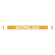 Pipe Marker Sticker (Med) Natural Gas Pipe 10 Pack 400Mm X 27Mm
