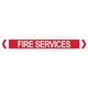 Pipe Marker Sticker (Med) Fire Service Pipe 10 Pkt 400Mm X 27Mm