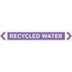 Pipe Marker Sticker (Med) Recycled Water Pipe 10Pkt 400Mm X 27Mm