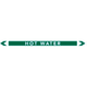 Pipe Marker Sticker (Med) Hot Water 10 Pack 400Mm X 27Mm