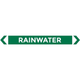 Pipe Marker Sticker (Med) Rain Water Pipe 10 Pack 400Mm X 27Mm