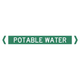 Pipe Marker Sticker (Med) Potable Water 10 Pack 400Mm X 27Mm