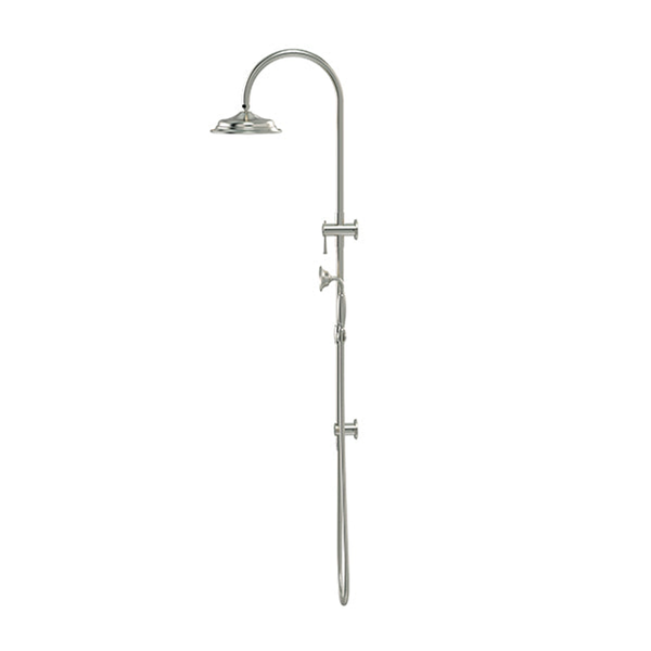Meir Harrington Shower Rail Set Brushed Nickel