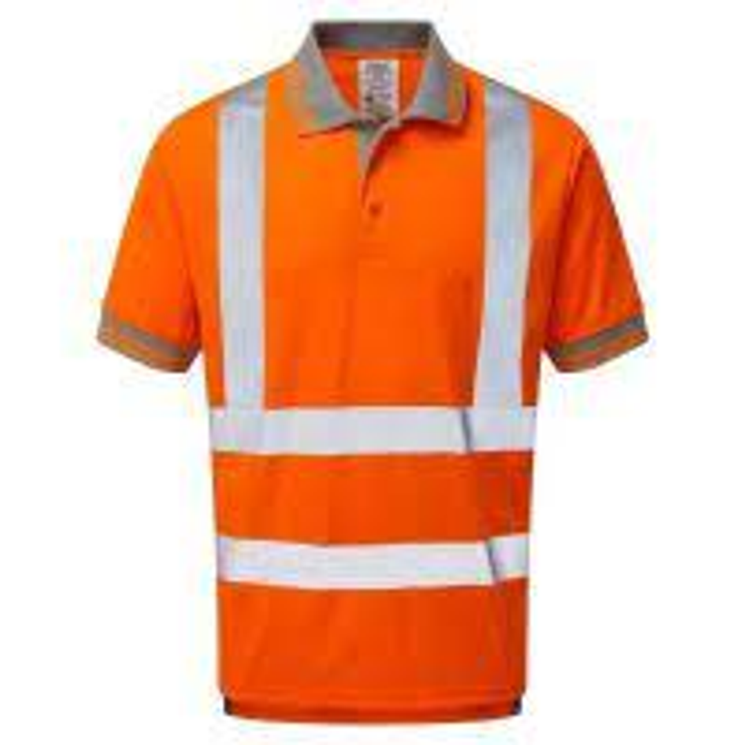 Hi-Vis Microfibre Polo Orange XL