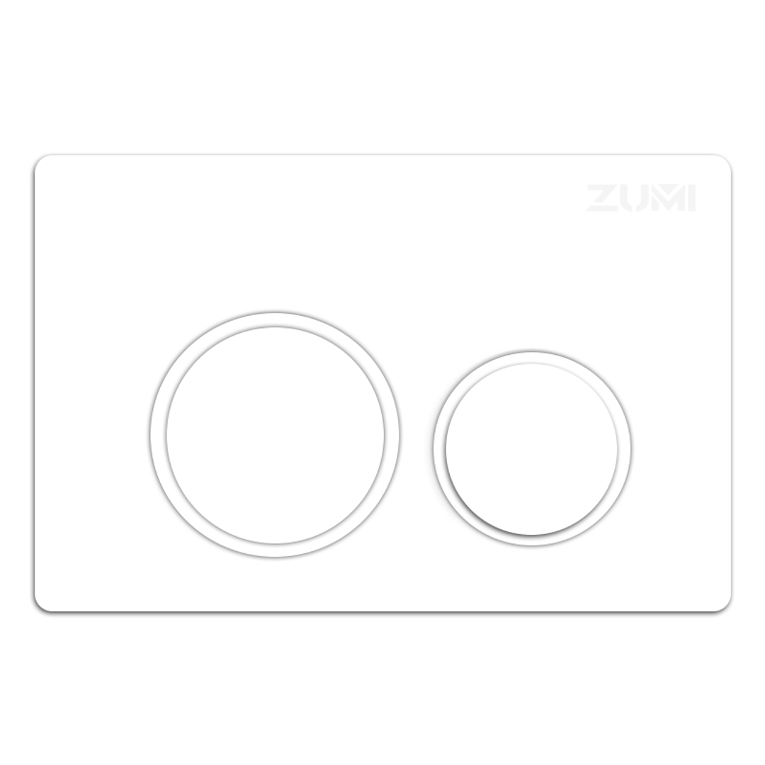 Zumi Java Round Abs Flush Button White