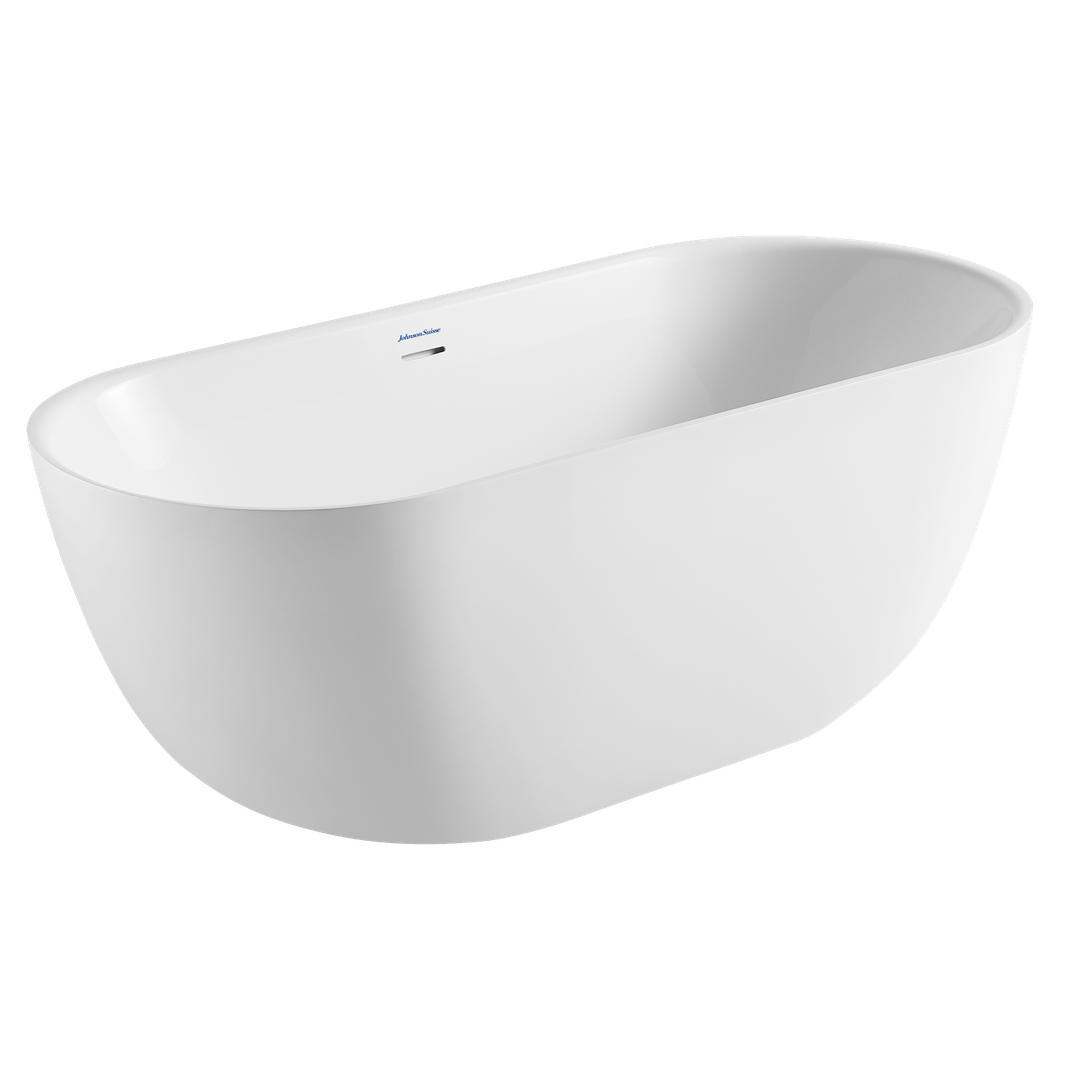 Johnson Suisse Venezia Freestanding Acrylic Bath 1680 X 750 X 590 Of P&W Matte White