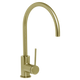Johnson Suisse  Venezia Gooseneck Sink Mixer Brushed Brass Lead Free