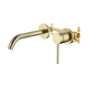 Johnson Suisse Venezia Wall Basin Mixer Kit Complete Brushed Brass Lead Free