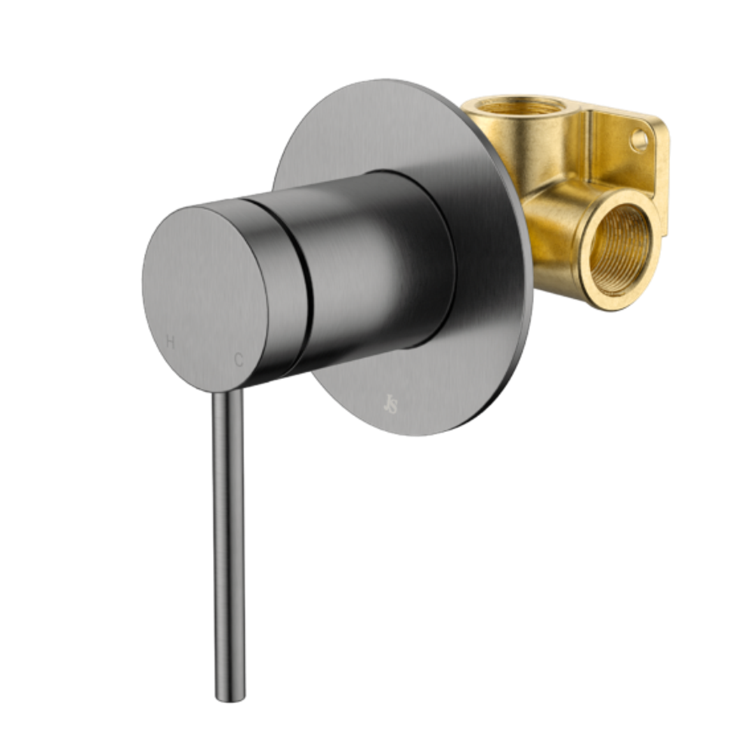 Johnson Suisse Venezia Shower Mixer Kit Complete Gun Metal