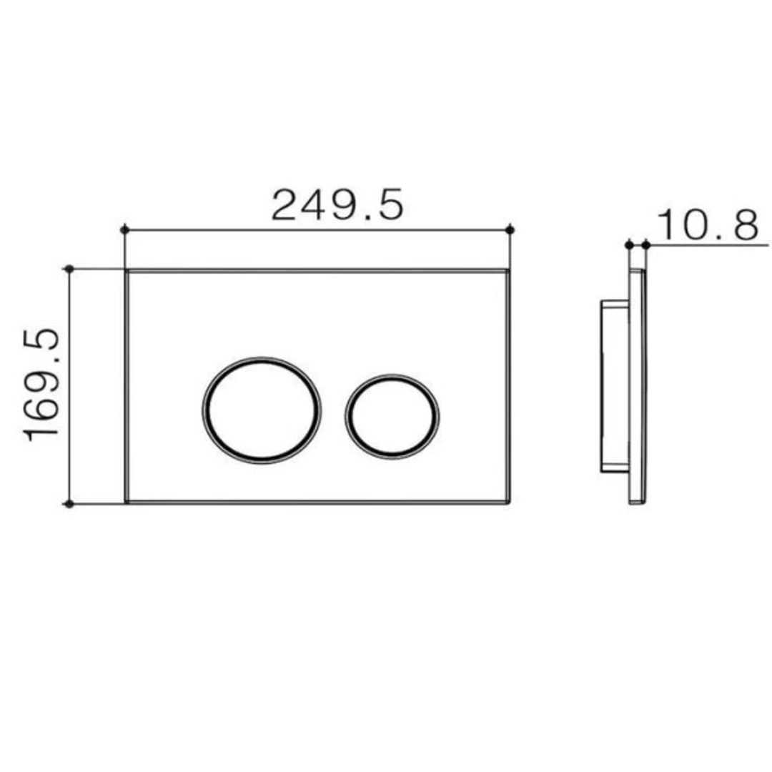 Zumi Java Round Stainless Steel Flush Plate Brushed Gold