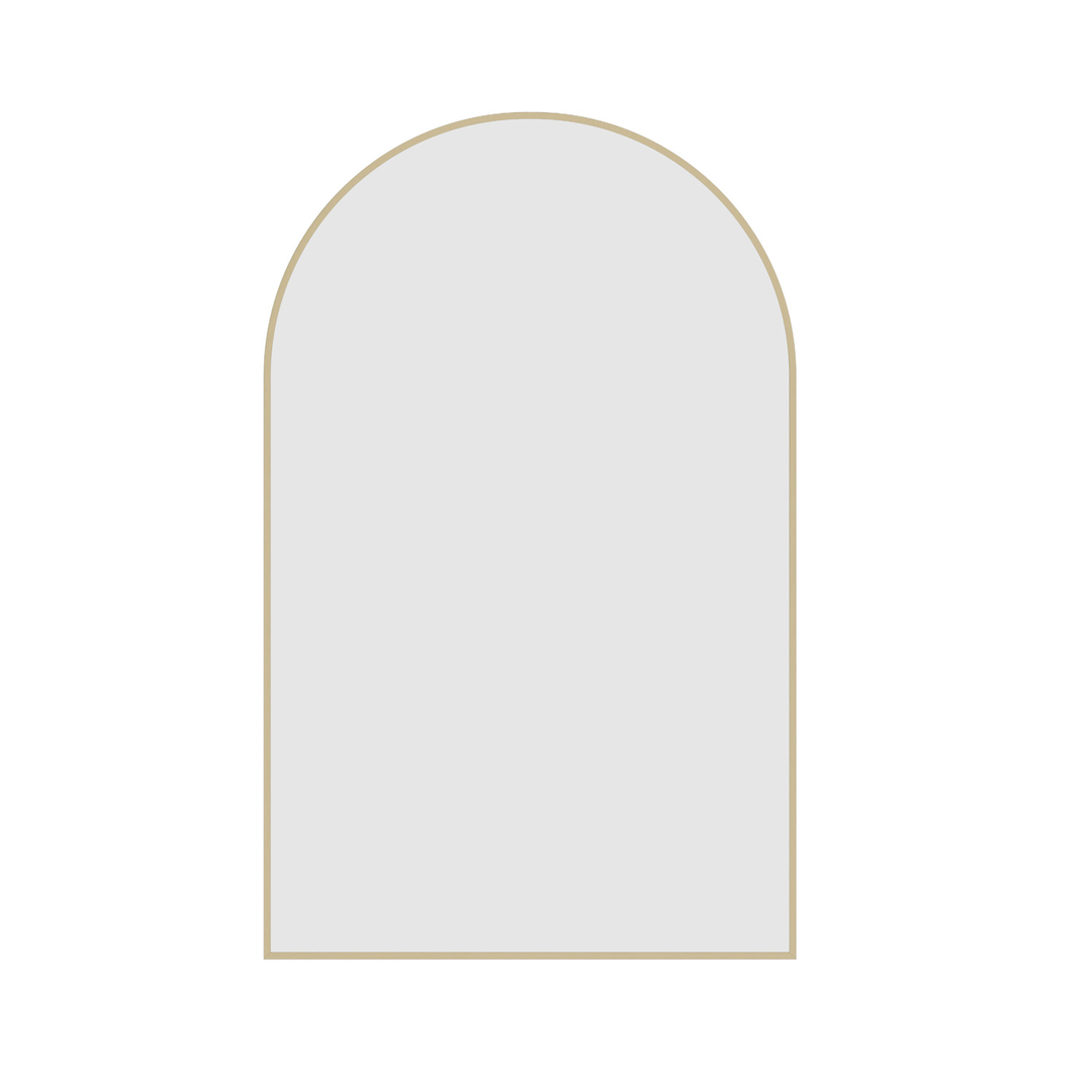 Thermogroup Juno Arch Gold Framed Mirror - 500X800Mm - Includes Mirror Demister