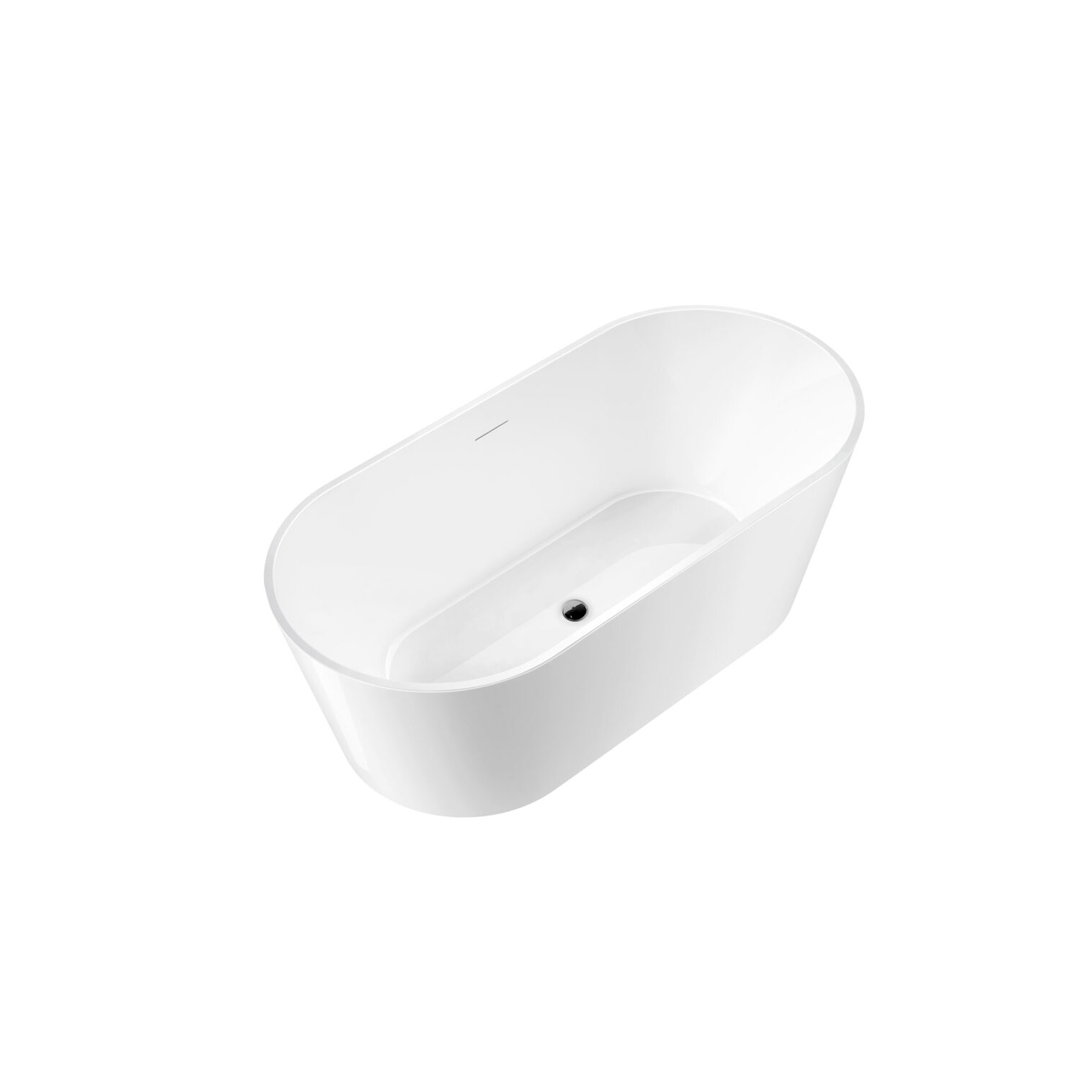 Linsol Joseph 1700Mm Freestanding Bath With Overflow Gloss White