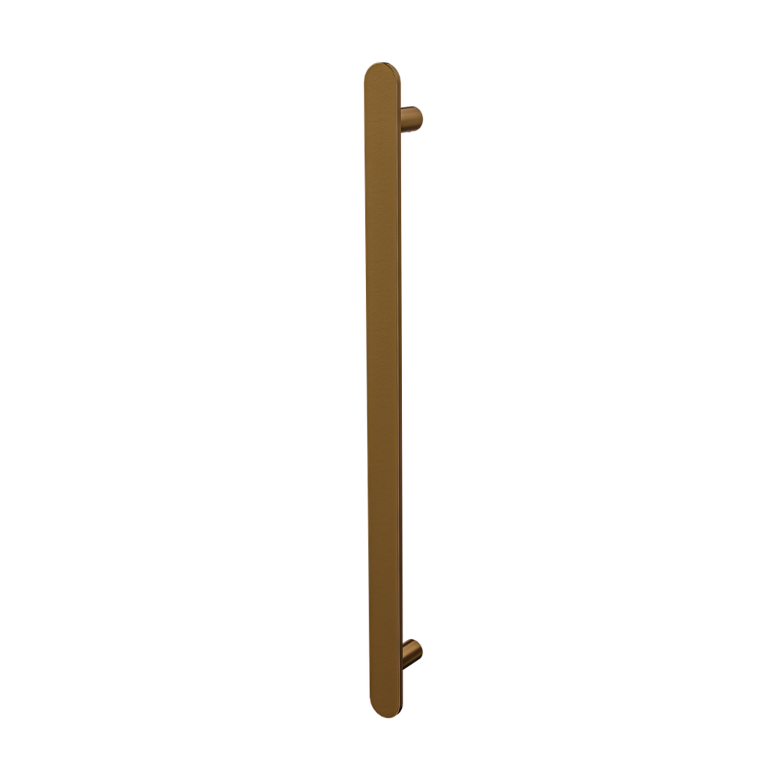 Linsol Allegra 12V Flat Bar Vertical Heated Towel Rail Aged Bronze