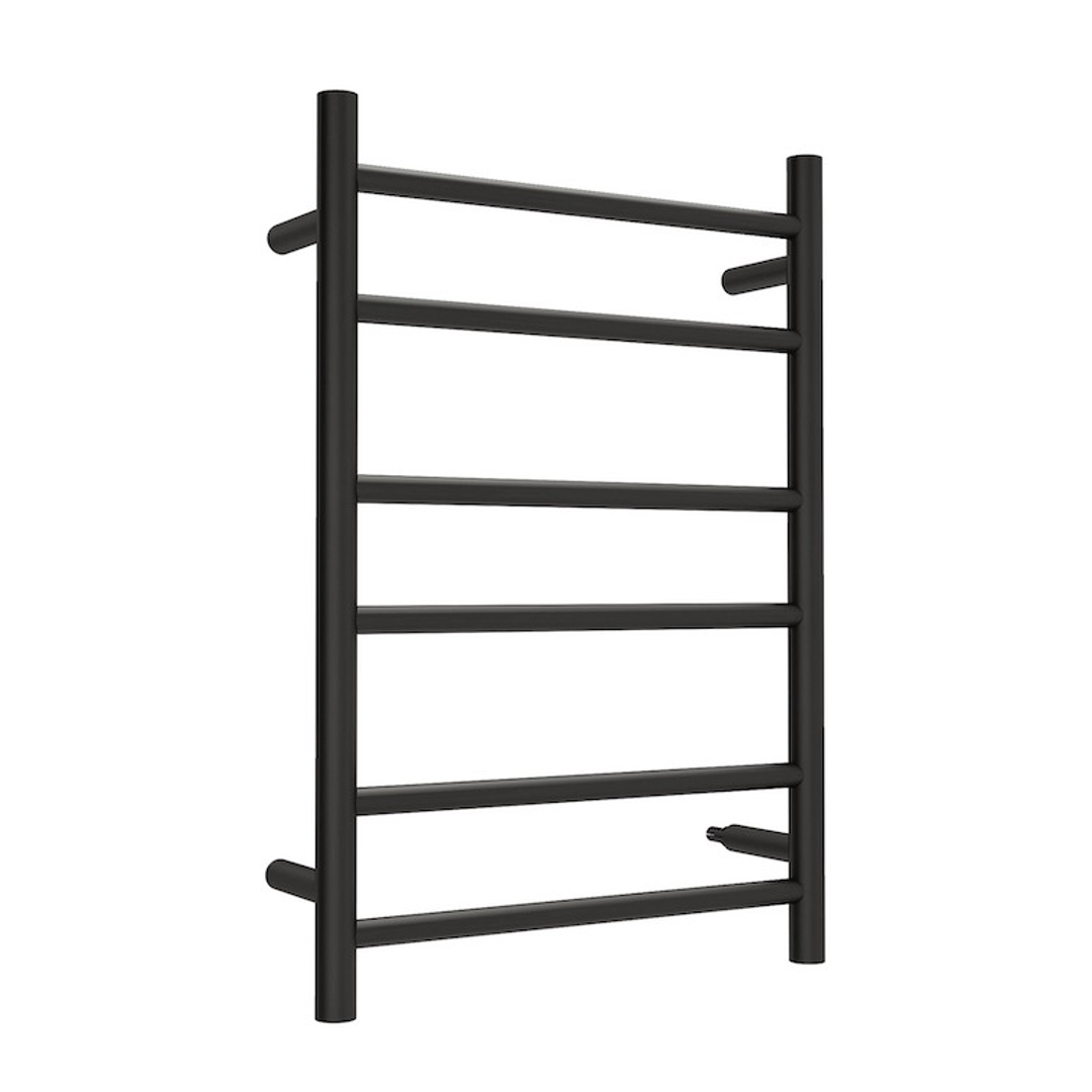 Linsol Allegra 6 Bar Heated Towel Rail - Matte Black