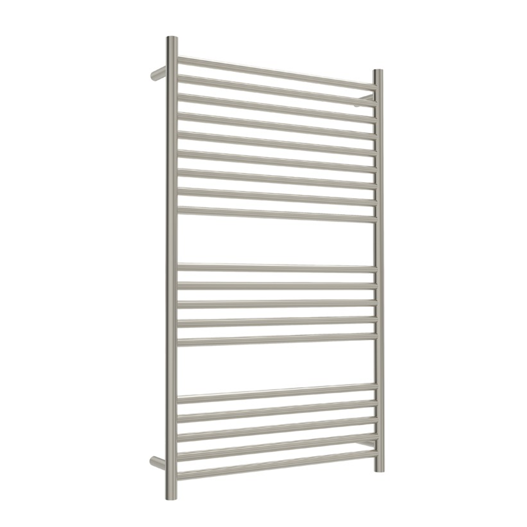 Linsol Allegra 19 Bar Wide Heated Towel Rail - Brushed Nickel