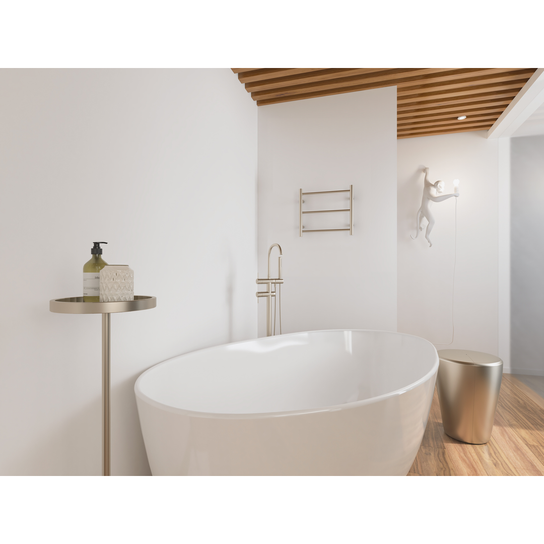 Linsol Avid 3 Bar Heated Towel Rail - Brushed Nickel