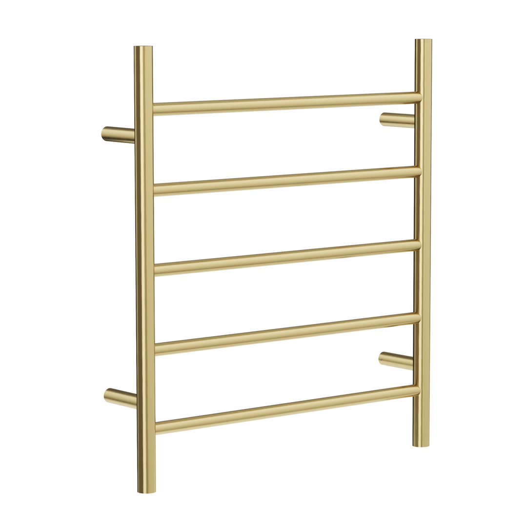 Linsol Avid 5 Bar Heated Towel Rail - Brushd Brass