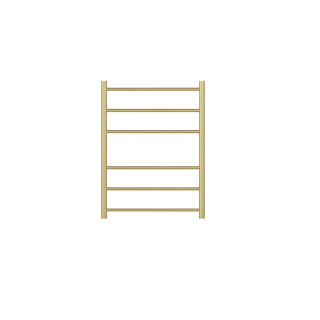 Linsol Avid 6 Bar Heated Towel Rail - Brushd Brass