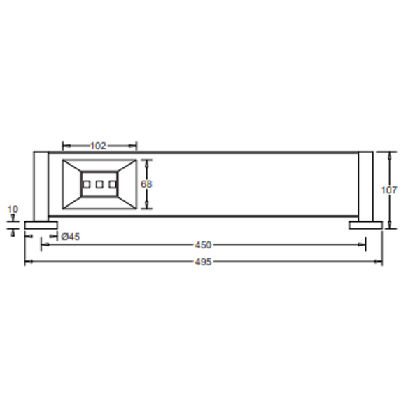 Johnson Suisse Venezia Metal Shelf 450Mm Pvd Brushed Nickel II