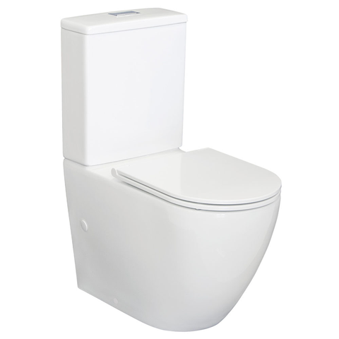 Fienza Alix Rimless S Trap Toilet Suite 90-160 Slim Seat K011A-2