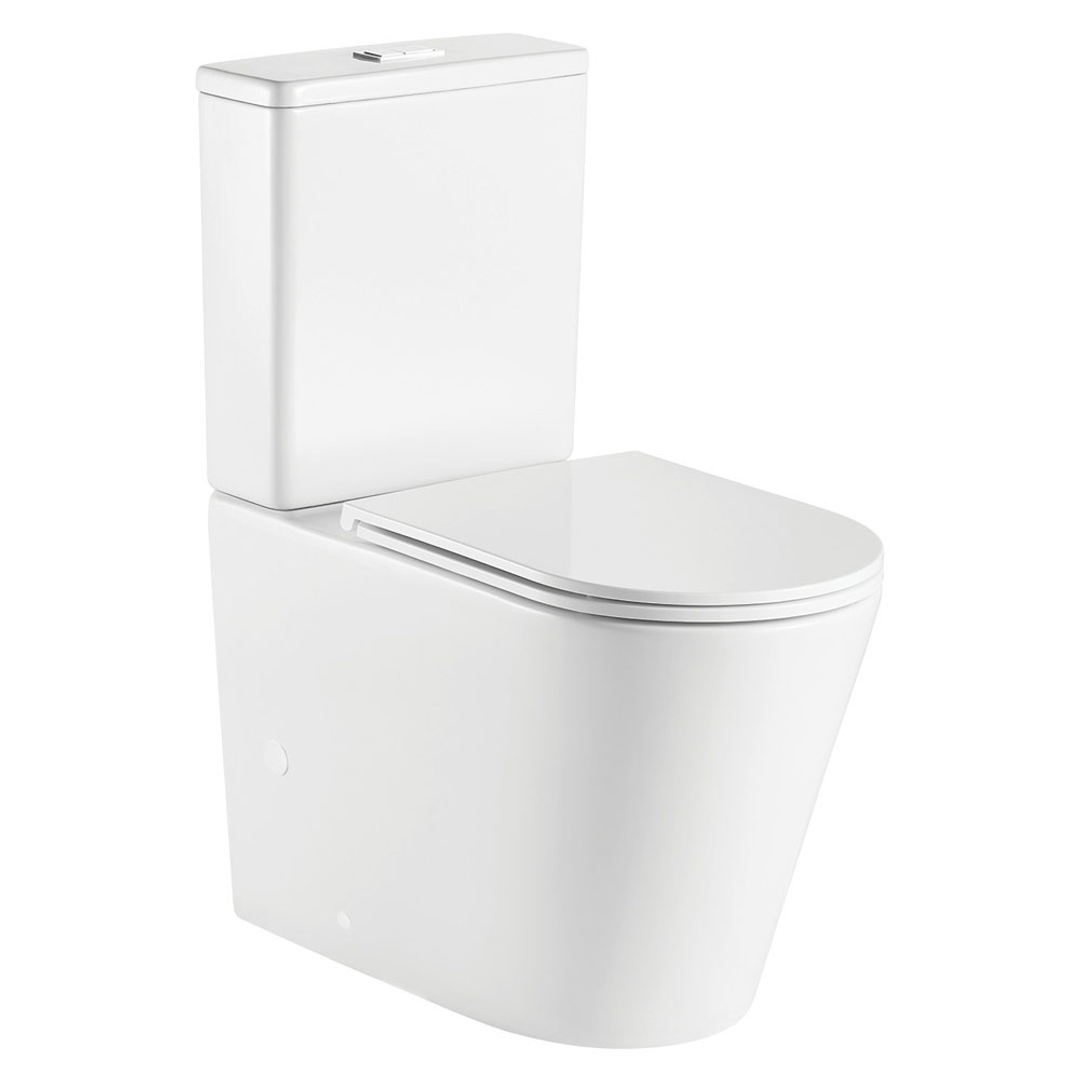 Fienza Geberit Kaya Tornado P Trap Btw Toilet Suite 4 Star 4.5L/3L Slim Seat