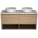 TIMBERLINE KANSAS VANITY 1200MM DOUBLE WG BASIN SILKSURFACE AC TOP WALL HUNG