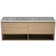 TIMBERLINE KANSAS VANITY 1500MM DOUBLE BOWL HAVEN TOP WALL HUNG