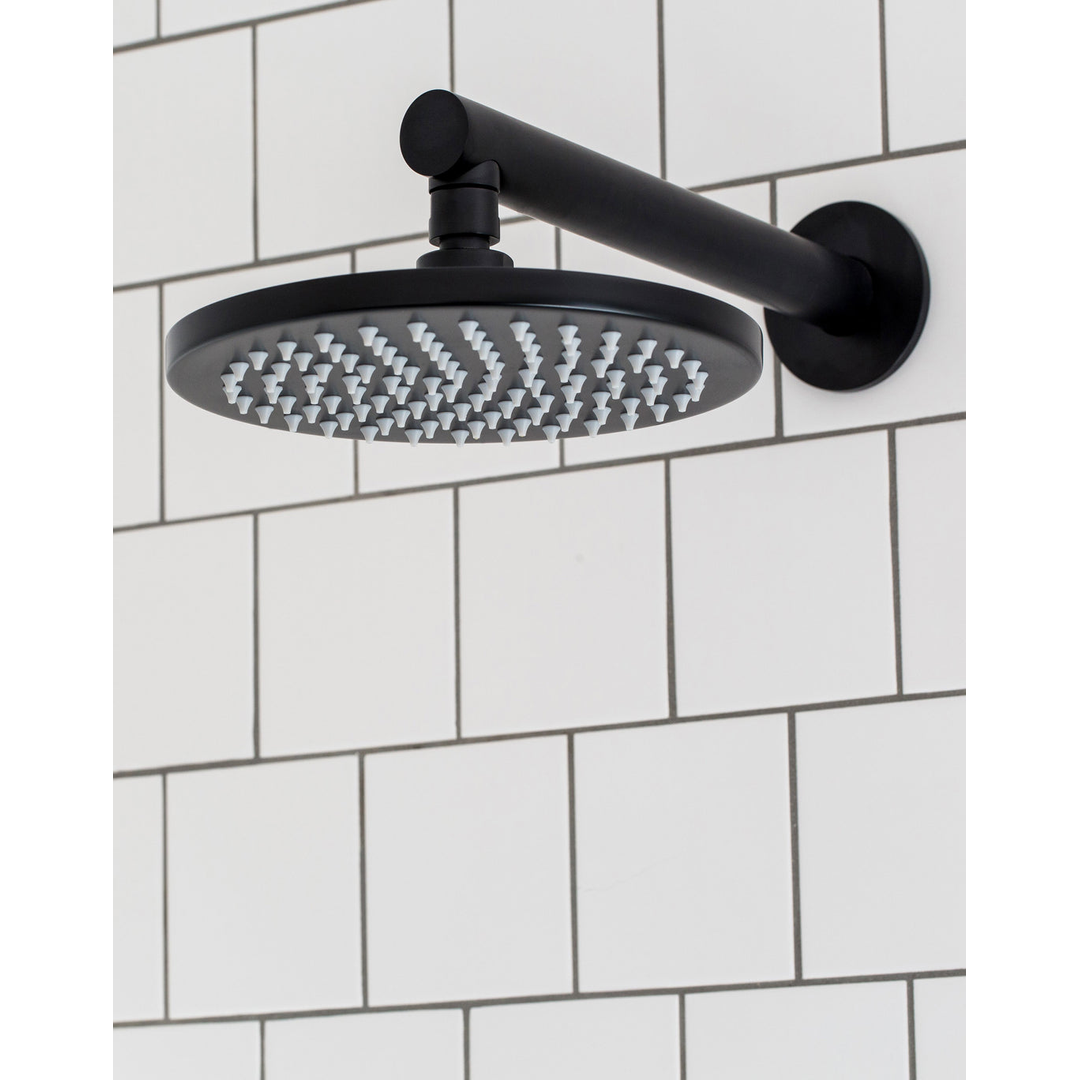 Meir Round Wall Shower Arm 400Mm Matte Black