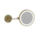 3X Magnification Brsh Brass Wall Mounted Shav G Mirror, 250Mm Diameter With Concealed Wir G - Burdens Plumbing
