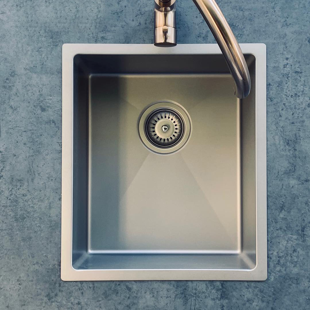 Meir Kitchen Mini Sink Single Bowl 382mm X 272mm - Brushed Nickel