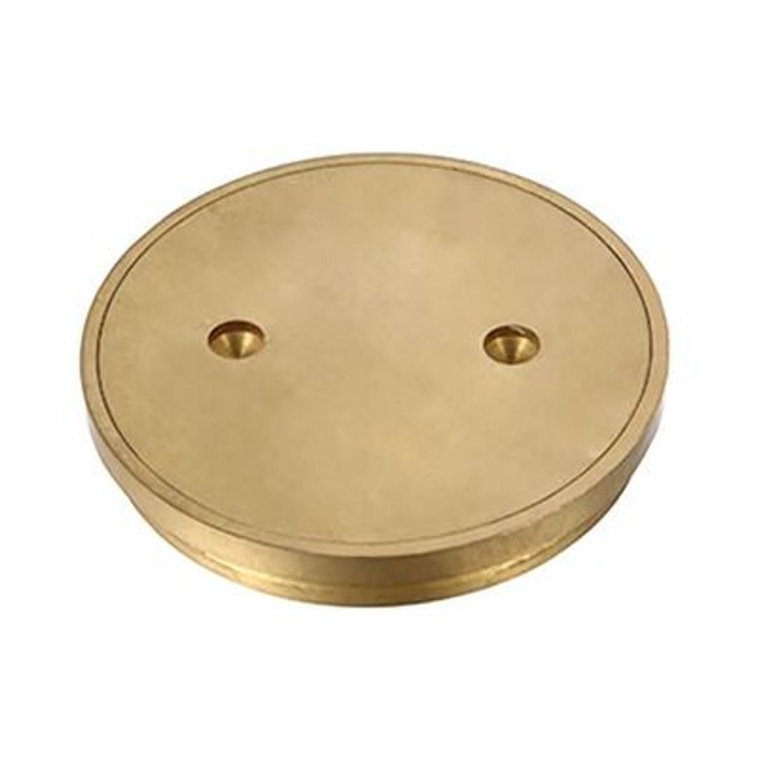 100Mm Round Clear Out Grate Polished Brass
