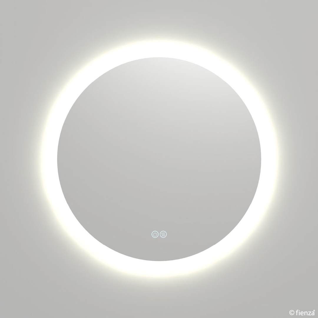 Fienza Kaya Round Led Mirror With Touch Sensor & Demister
