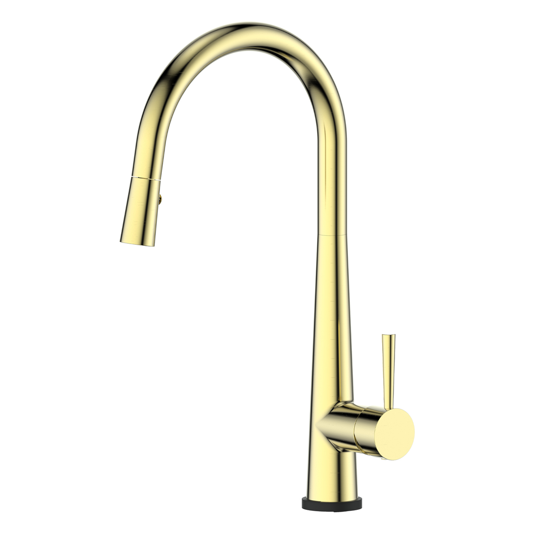 Greens Galiano Kontact Pull Down Sink Mixer Brushed Brass