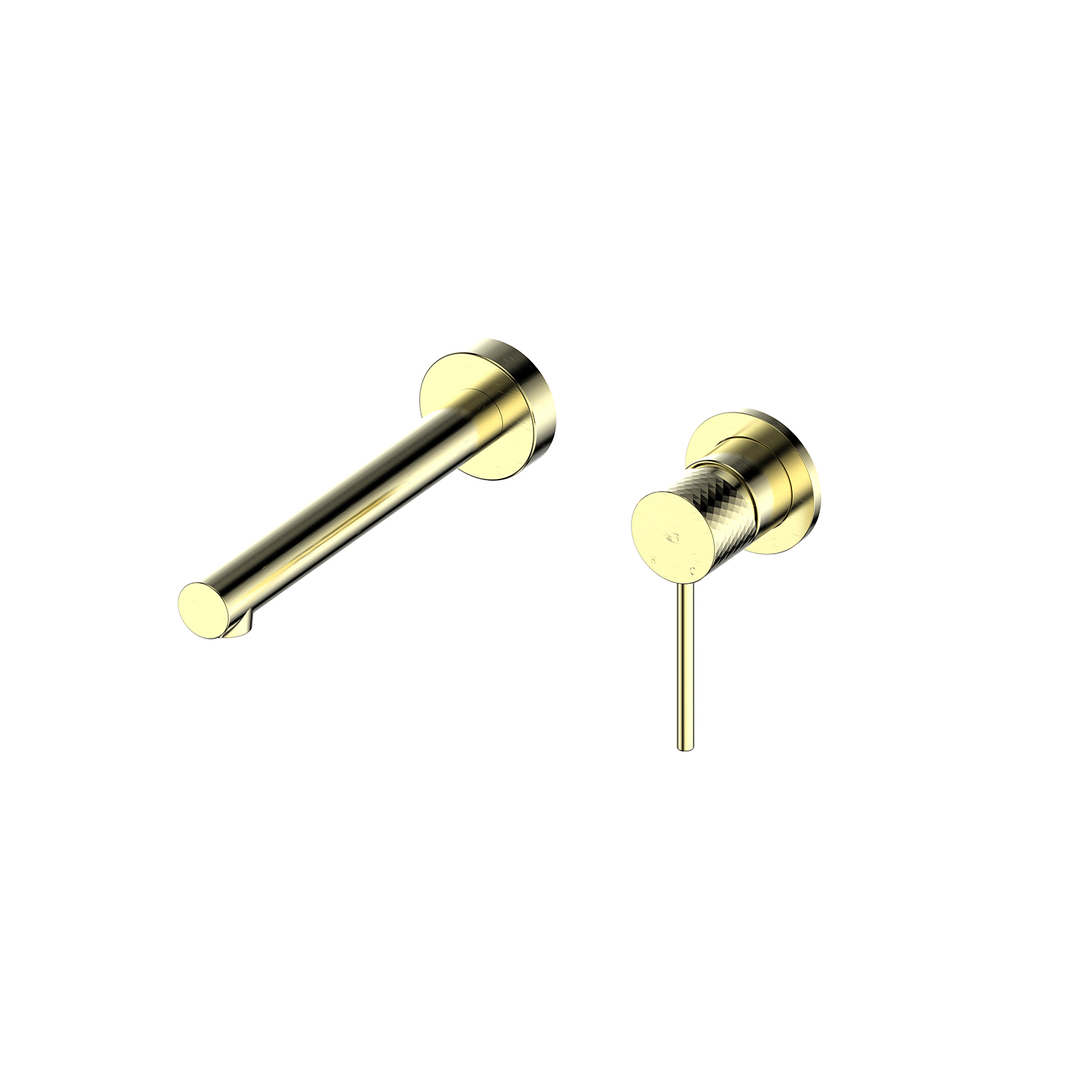 Greens Mika Wall Basin/Bath Mixer Pvd Brushed Brass