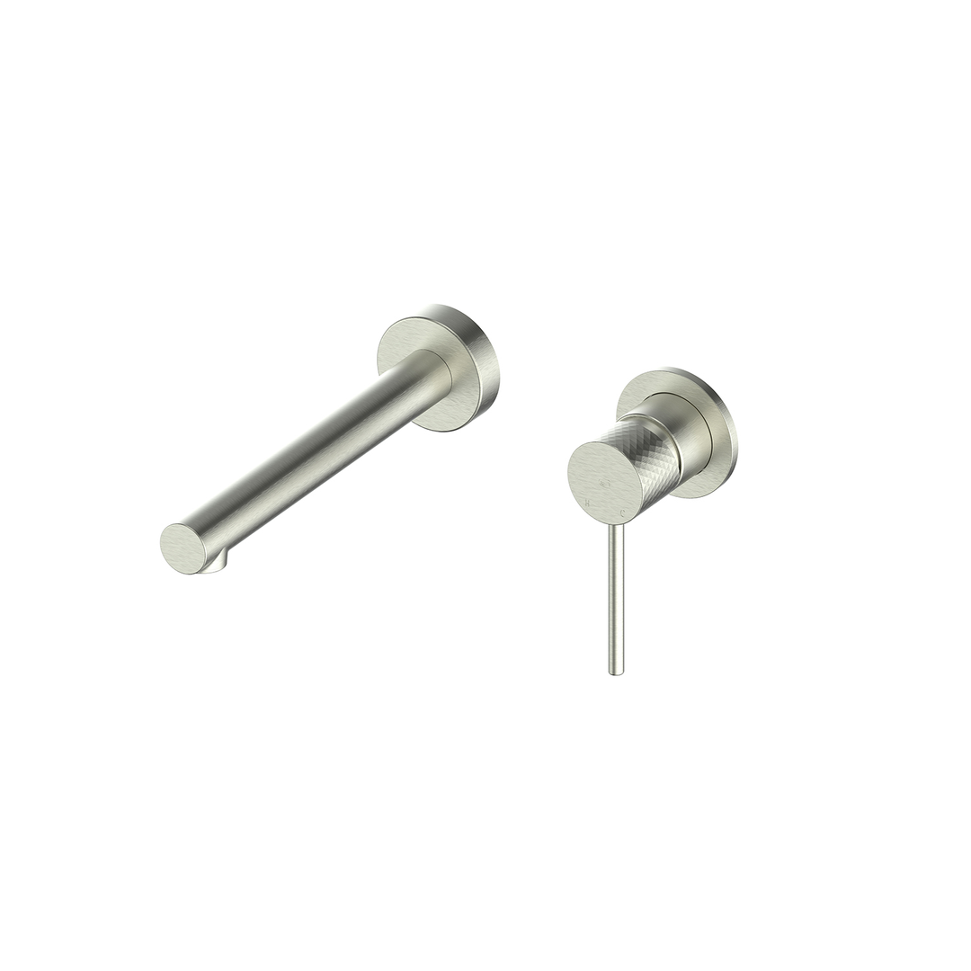 Greens Mika Wall Basin/Bath Mixer Pvd Brushed Nickel